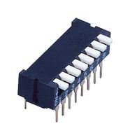 NIDEC COMPONENTS CFP-0802MC DIP / SIP开关, 8 电路, 钢琴键, 通孔安装, 8PST-NO, 6 V, 100 mA
