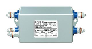 TDK B84112G0000B080 Power Line Filter, General Purpose, 250 V, 8 A, Single Phase, 1 Stage, Chassis Mount