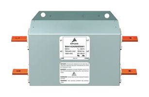 TDK B84142A0600S081 Power Line Filter, General Purpose, 1 kVDC, 600 A, Single Phase, 2 Stage, Chassis Mount