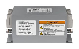 TDK B84243A6100N107 电源线滤波器, 通用, 520 VAC, 100 A, 三相, 1阶, 底板安装