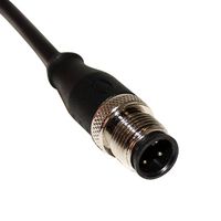 MUELLER ELECTRIC BU-122730424 Sensor Cable, A Coding, M12 Plug, Free End, 3 Positions, 10 m, 32.8 ft