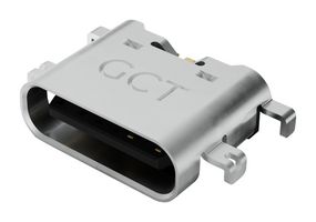 GCT USB4515-GF-A USB Connector, USB Type C, Receptacle, 6 Ways, Surface Mount, Through Hole Mount, Right Angle