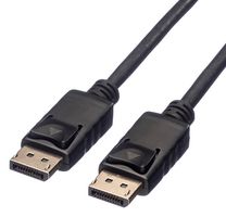 ROLINE 11.44.5764 Audio / Video Cable Assembly, DisplayPort Plug, DisplayPort Plug, 16.4 ft, 5 m, Black