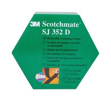 3M SJ352D, BLACK, 5M X 25MM 胶带, 魔术贴, SJ352D 系列, 5m 卷长, 25mm 胶带宽度, 黑色