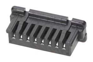 MOLEX 214092-2080 Connector Housing, Black, OneBlade 214092 Series, Receptacle, 8 Ways, 1 mm