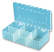 MULTICOMP PRO AR70806 Compartment Box, Clear, PP, , 180mm Height, 43mm Width, 97mm Depth