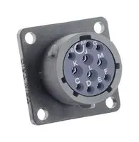 SOURIAU-SUNBANK / EATON UTSX014E12S 圆形连接器, Standard Circular Connector, TRIM TRIO UTSX Series, 墙壁安装插座, 12 触点, 焊接插座, 卡口
