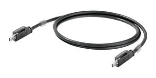WEIDMULLER 2725850020 Ethernet Cable, SPE Jack to SPE Jack, STP (Shielded Twisted Pair), Black, 2 m, 6.6 ft