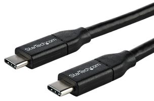 STARTECH USB2C5C1M USB线缆，1m（3ft）USB-C转USB-C线缆，支持5A PD，公/公，USB 2.0，USB-IF认证