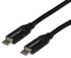 STARTECH USB2C5C2M USB线缆,2m(6ft)USB-C转USB-C线缆,支持5A PD,公/公,USB 2.0,USB-IF认证
