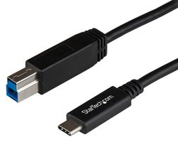 STARTECH USB31CB1M USB 线缆，1 m（3 ft）USB-C 转 USB-B 打印机线缆，公/公，USB 3.1（10Gbps）