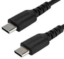 STARTECH RUSB2CC2MB USB 数据线，2 m / 6.6 ft USB-C 数据线，黑色，芳纶纤维材质，兼容 Thunderbolt 3