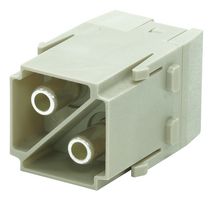 MULTICOMP PRO MP009483 重载型连接器, MP-HM 嵌入件, 模块, 2触芯, 插头, 螺丝销