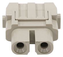 MULTICOMP PRO MP009486 重载型连接器, MP-HM 嵌入件, 模块, 2触芯, 插座, 压接槽-无触芯