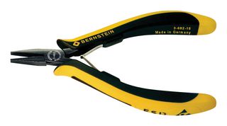 BERNSTEIN WERKZEUGFABRIK 3-682-15 扁嘴钳, 130mm, 静电安全, 短普通钳口