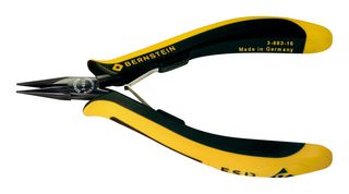 BERNSTEIN WERKZEUGFABRIK 3-683-15 Length Snipe Nose Pliers, 130mm, ESD Safe, Precision Jaw Adjustment