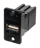 TUK KCUAA2BPM USB适配器, USB A 插座, USB A 插座, USB 2.0, Low Profile Panel Mount Range Series