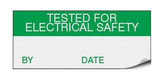 MULTICOMP PRO MP009761 标签, 手写, 16 mm, 38 mm, 乙烯基布, Tested For Electrical Safety (By, Date)