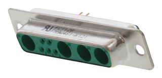 MOLEX / FCT 173107-0100 连接器, 组合式D-SUB, 带触点, 173107 Series, DB-9W4, 插座, 9 触点, 5信号, 4电源, 焊接