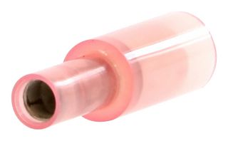 MOLEX 19039-0002 Bullet Terminal, Avikrimp 19039 Series, 22AWG to 18AWG, 1.3 mm², Female Bullet, Red