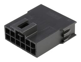 MOLEX 201444-1112 连接器外壳, Black, Nano-Fit 201444 Series, 插头, 12 路, 2.5 mm