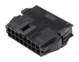 MOLEX 201444-1216 连接器外壳, 黑色, Nano-Fit 201444 Series, 插头, 16 路, 2.5 mm, Molex Nano-Fit 201447 系列公压接端子