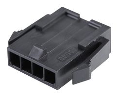 MOLEX 43640-0410 连接器外壳, 黑色, Micro-Fit 3.0 43640 Series, 插头, 4 路, 3 mm, Molex Micro-Fit 43031 系列公压接端子
