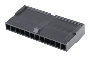 MOLEX 43640-1201 连接器外壳, 黑色, Micro-Fit 3.0 43640 Series, 插头, 12 路, 3 mm, Molex Micro-Fit 43031 系列公压接端子