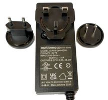 MULTICOMP PRO MP010276 交流/直流电源, 多头英国、欧洲和美国, 1输出, 65 W, 8 VDC, 6 A