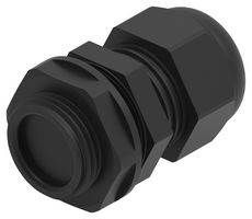 ENTRELEC - TE CONNECTIVITY 1SNG626039R0000 电缆压盖, 带锁紧螺母, M20 x 1.5, 6 mm, 12 mm, 尼龙6 (聚酰胺 6), 黑色, IP66, IP68