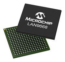 MICROCHIP LAN9668/9MX 以太网控制器，8端口，2.5 Gbps，IEEE 1588，1.1 V，HSBGA，256引脚