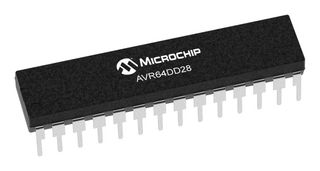 MICROCHIP AVR64DD28-I/SP 8位 MCU微控制单元, AVR-DD Family AVR64DD Series Microcontrollers, AVR, 24 MHz, 64 KB, 28 引脚, SPDIP