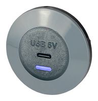 ALFATRONIX PVPRO-CFF USB充电器插座, IP30,正面贴合, PVPro Series, 2.5 A, 24 V, 1端口, USB C