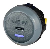 ALFATRONIX PVPWP-C USB充电器插座, IP65, PVPWp Series, 2.5 A, 24 V, 1端口, USB C