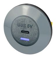 ALFATRONIX PVPWP-CFF USB充电器插座, IP65，正面贴合, PVPWp Series, 2.5 A, 24 V, 1端口, USB C