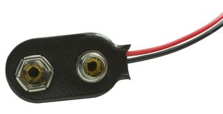 KEYSTONE 233 电池触点, PP3 (9V), 导线, 黄铜, 镀镍触芯