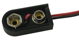 KEYSTONE 84-6 电池触点, PP3 (9V), 导线, 黄铜, 镀镍触芯