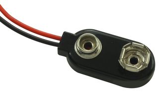 KEYSTONE 2240 电池触点, PP3 (9V), 导线, 磷青铜, 镀镍触芯