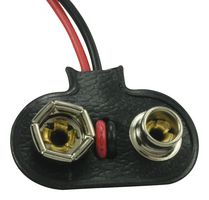 KEYSTONE 235 电池触点, PP3 (9V), 导线, 黄铜, 镀镍触芯