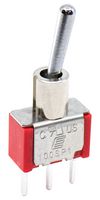 E-SWITCH 100SP1T1B4M2QE Toggle Switch, Miniature, On-On, SPDT, Non Illuminated, 100 Series, Through Hole, 5 A