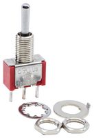E-SWITCH 100SP3T1B1M2QEH 拨动开关, 微型, 开-关-开, SPDT, 不发光, 100 Series, 通孔安装, 5 A