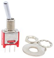 E-SWITCH 200MSP3T1B1M2QEH 拨动开关, 微型, 开-关-开, SPDT, 不发光, 200 Series, 通孔安装, 3 A