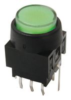 E-SWITCH LP4OA1PBCTG 按钮开关, LP4 Series, DPDT-常闭, 瞬态, 圆形, 透明