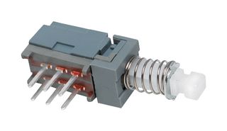 E-SWITCH PBH2UEENAGX 按钮开关, PBH Series, DPDT-DB, 开-开, 柱塞盖