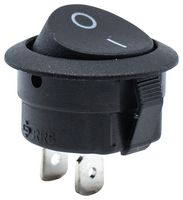 E-SWITCH RR511D1121 翘板开关, 关-开, SPST, 不发光, 面板安装, 黑色, RR5 Series