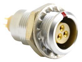MULTICOMP PRO MCEGG0BC303KS 圆形连接器, 标准圆形连接器, 00 Series, 面板安装插座, 3 触点, 焊接插座, 推挽