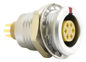 MULTICOMP PRO MCEGG1BC306KS 圆形连接器, Standard Circular Connector, 00 Series, 面板安装插座, 6 触点, 焊接插座, 推挽