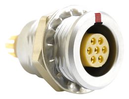 MULTICOMP PRO MCEGG1BC307KS 圆形连接器, 标准圆形连接器, 00 Series, 面板安装插座, 7 触点, 焊接插座, 推挽