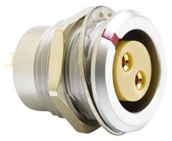 MULTICOMP PRO MCEGG2BC302KS 圆形连接器, Standard Circular Connector, 00 Series, 面板安装插座, 2 触点, 焊接插座, 推挽