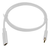 MULTICOMP PRO MP-FCR72003W USB Cable, Extension, Type C Plug to Type C Receptacle, 1 m, 3.3 ft, USB 3.1, White